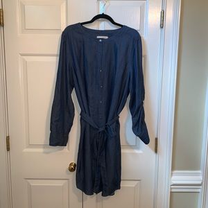 Loft 2XL chambray shirt dress